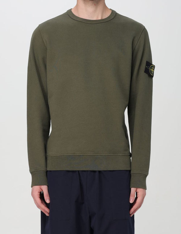 Sudadera Stone Island Logo Patch Verde Hombre