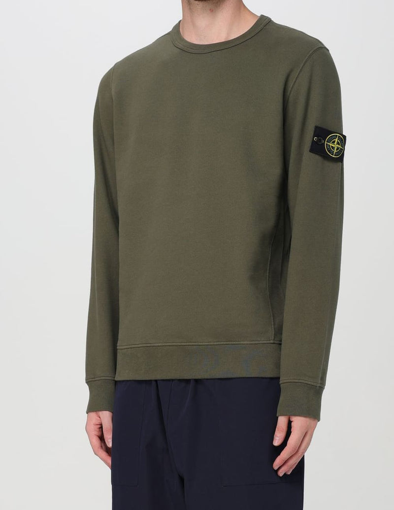 Sudadera Stone Island Logo Patch Verde Hombre