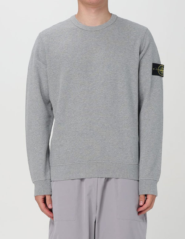 Sudadera Stone Island Logo Patch Gris Hombre