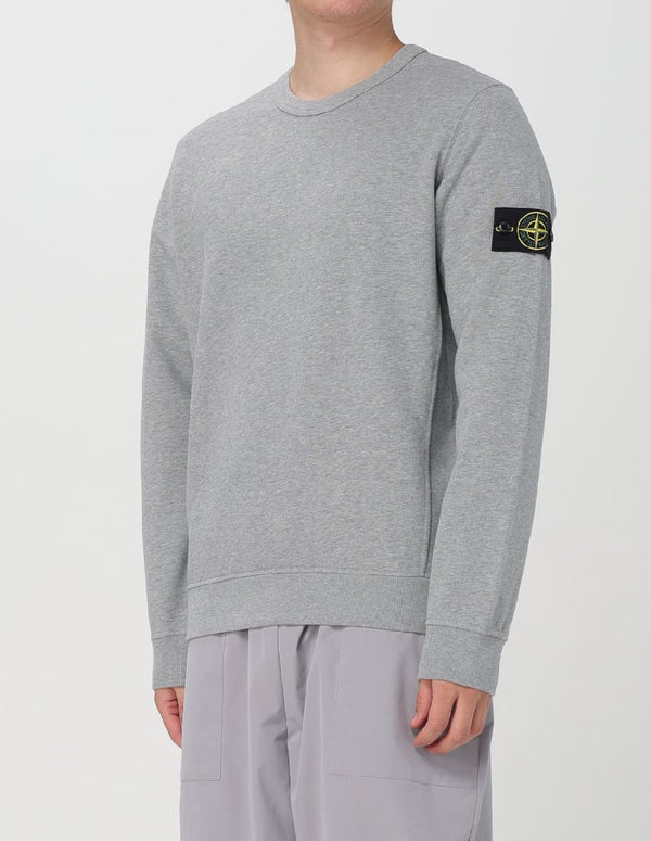 Sudadera Stone Island Logo Patch Gris Hombre