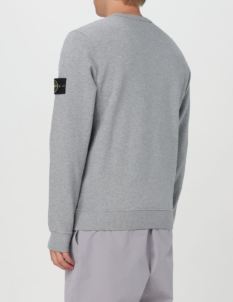 Sudadera Stone Island Logo Patch Gris Hombre