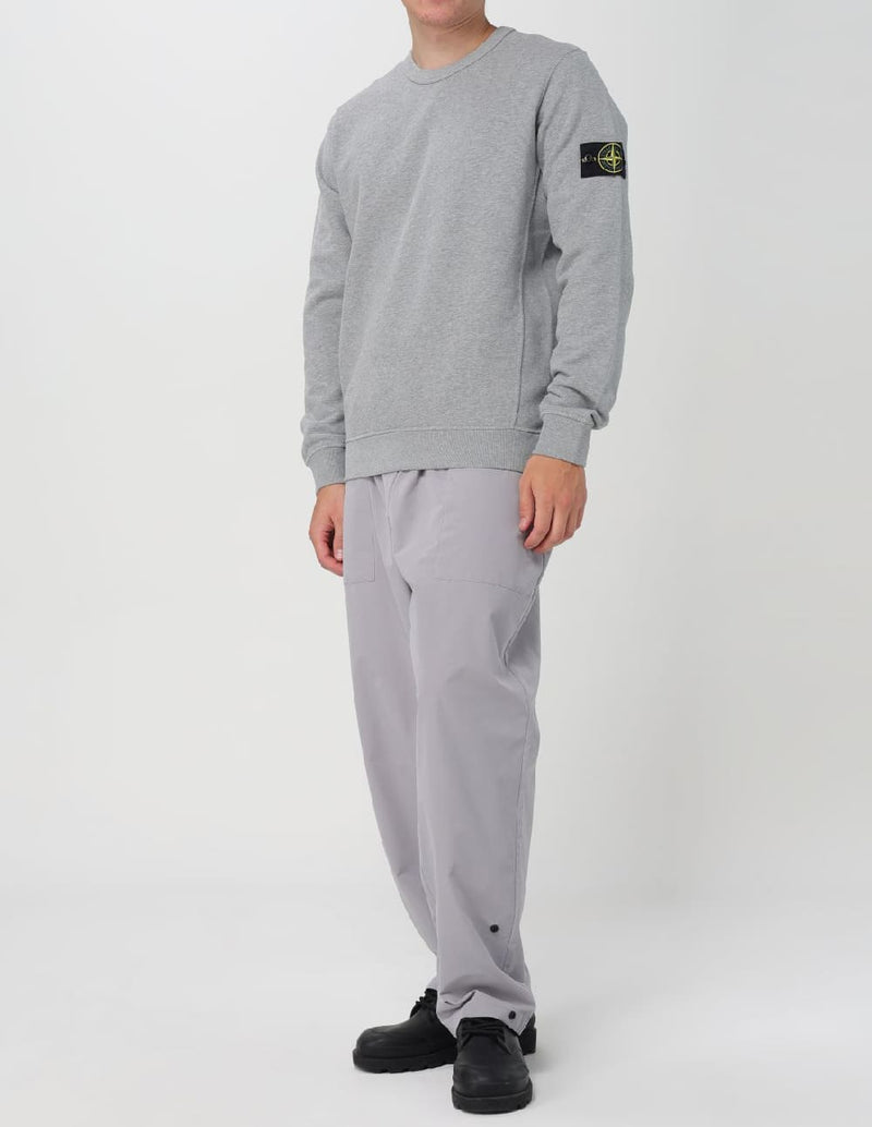 Sudadera Stone Island Logo Patch Gris Hombre