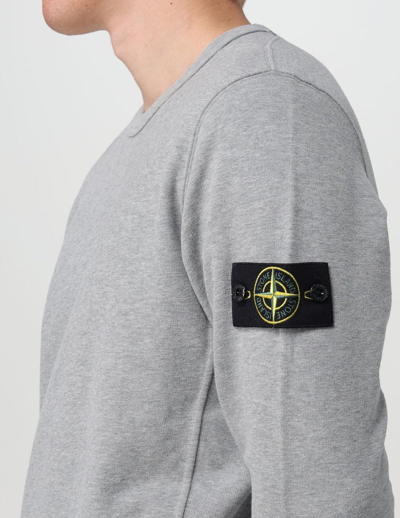 Sudadera Stone Island Logo Patch Gris Hombre