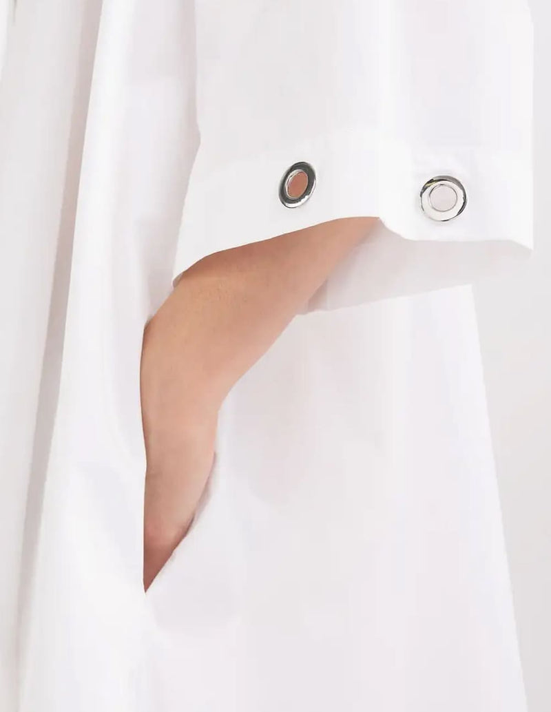 Vestido Camisero Replay de Corte Suelto Blanco Mujer