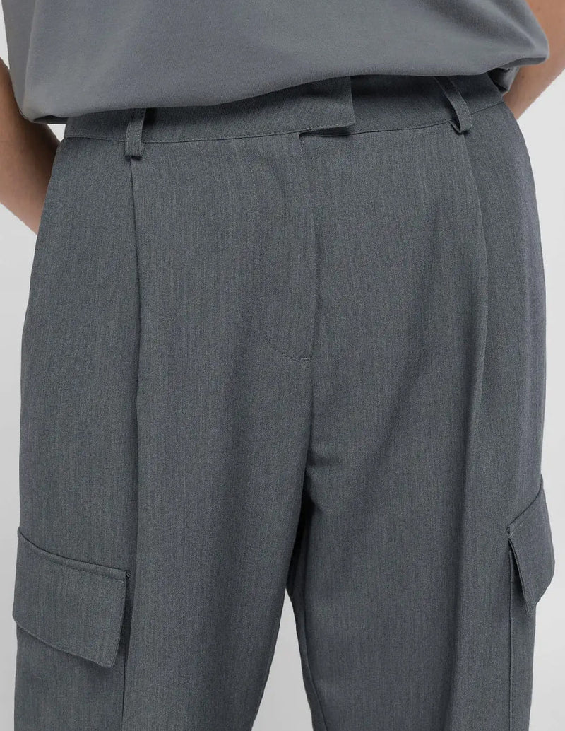 Pantalón Replay Cargo Comfort Fit Gris Mujer