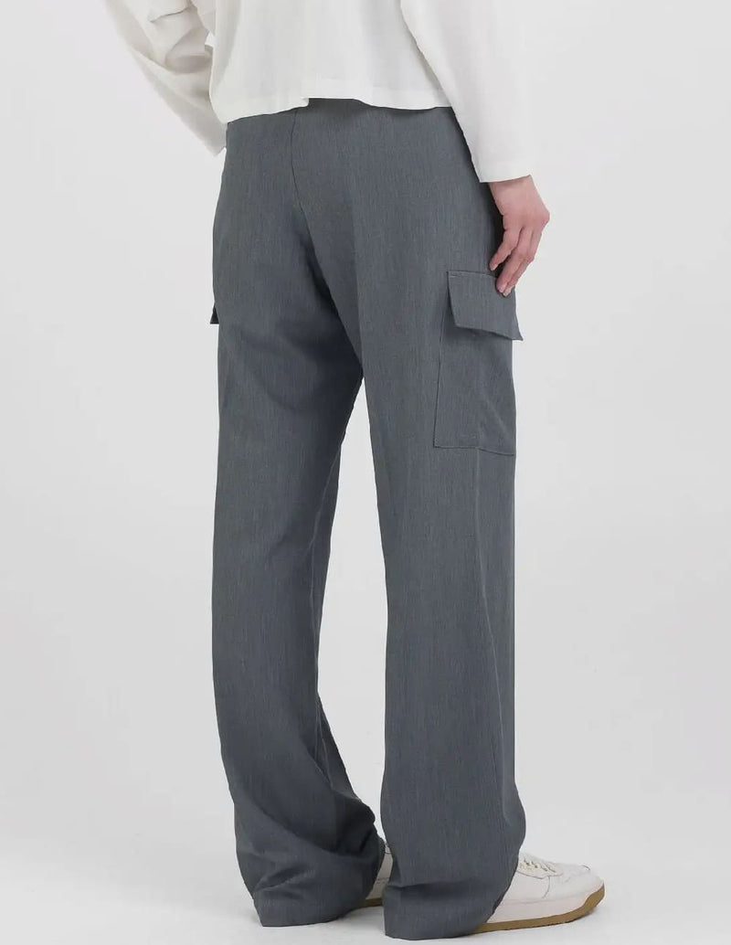 Pantalón Replay Cargo Comfort Fit Gris Mujer