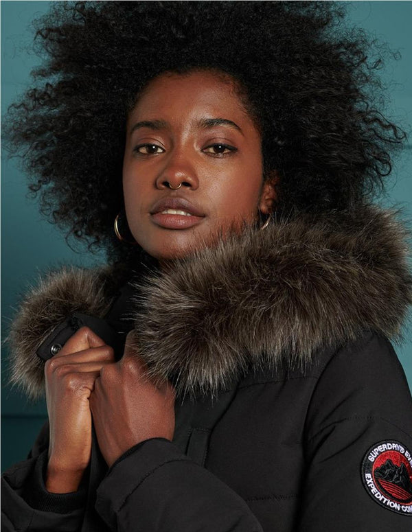 Superdry Everest Short Coat Black Women W5010303a-02A Black