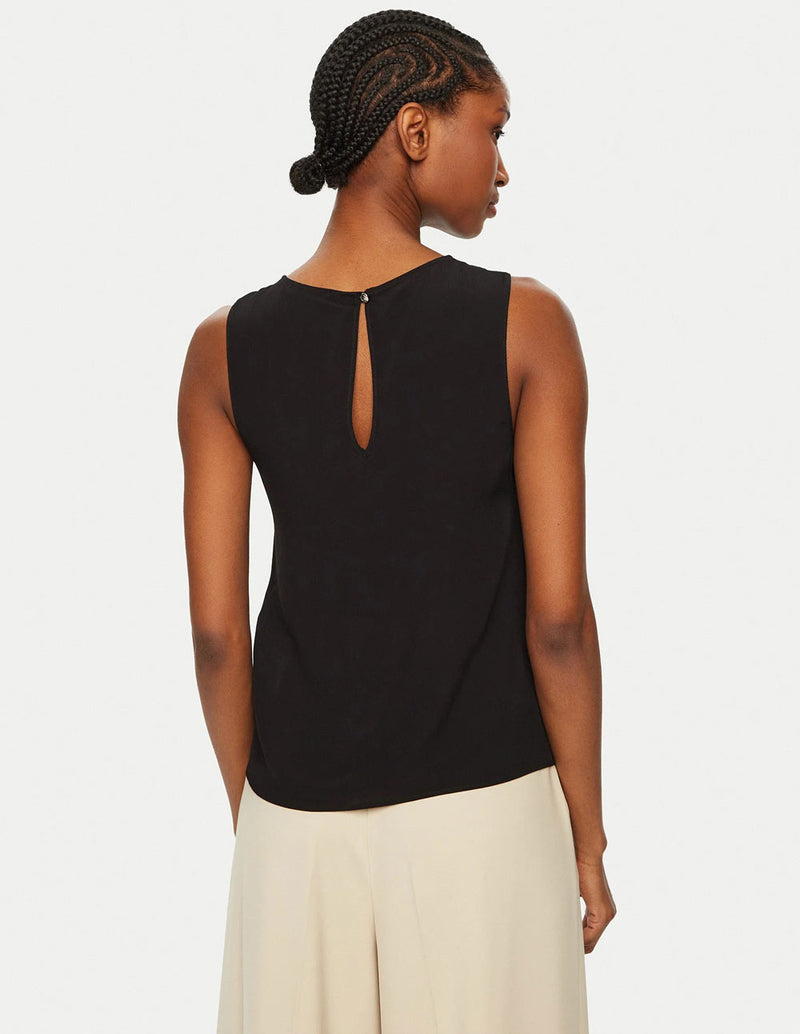 Blusa Patrizia Pepe sin Mangas Negra Mujer