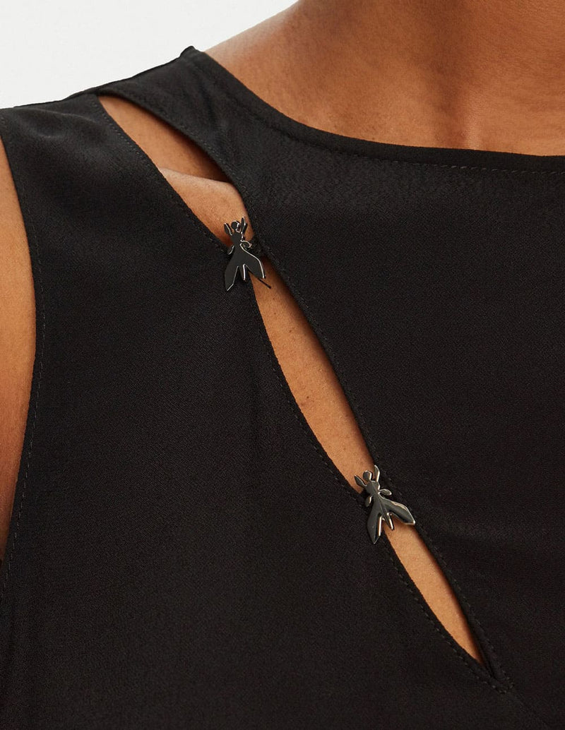 Blusa Patrizia Pepe sin Mangas Negra Mujer