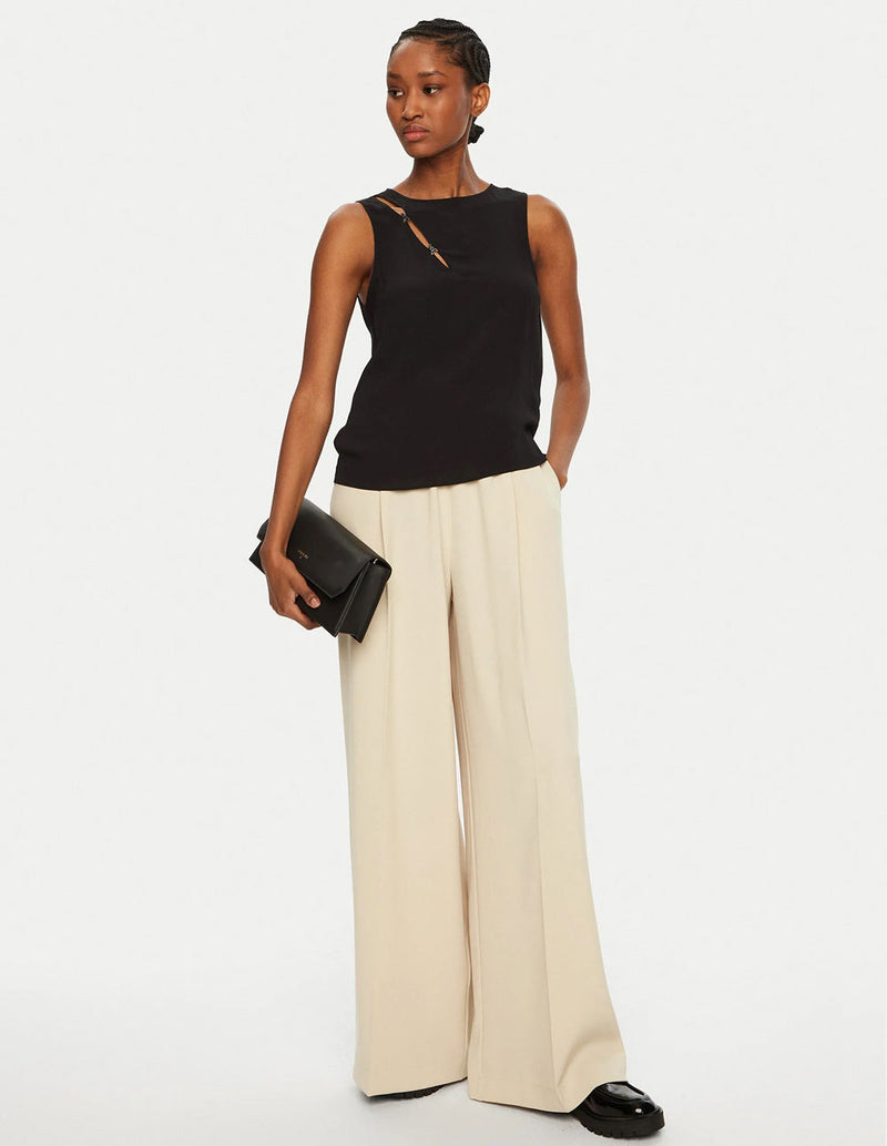 Blusa Patrizia Pepe sin Mangas Negra Mujer