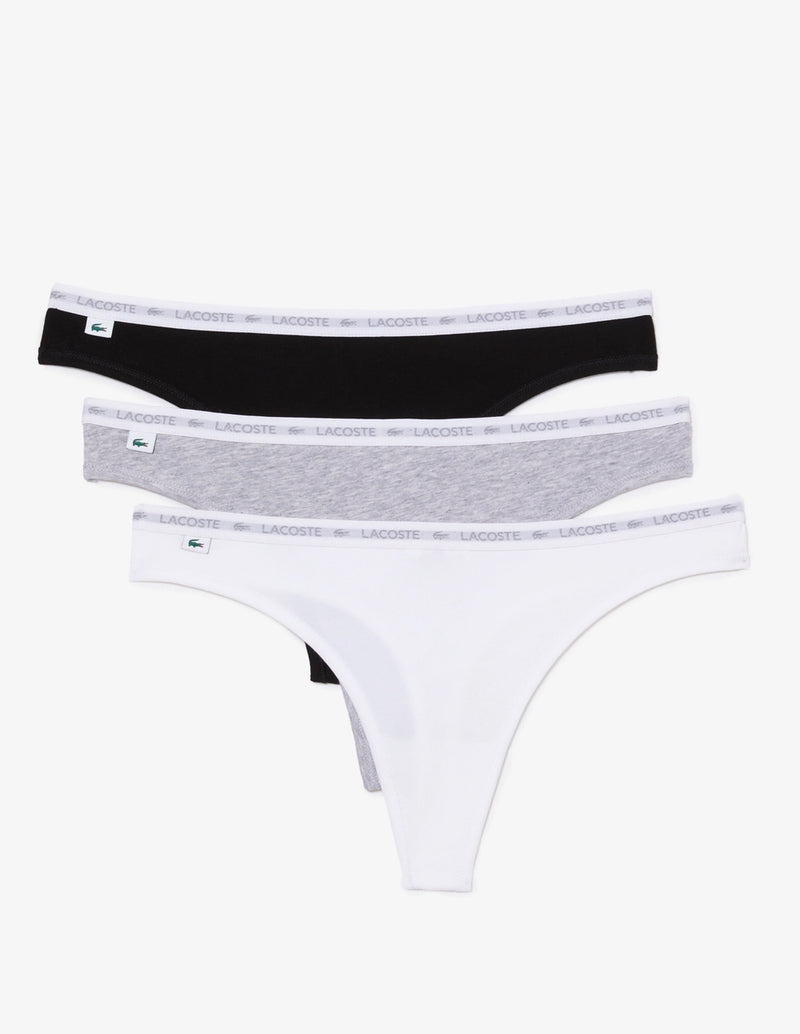 Tanga Lacoste con Logo Pack de 3 Multicolor Mujer