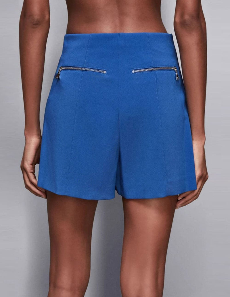 Pantalón Corto Patrizia Pepe Efecto Falda Azul Mujer