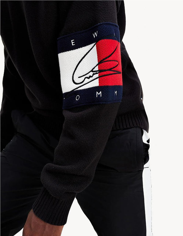 Jersey Lewis Hamilton X Tommy Hilfiger Logo Manga Negro Hombre