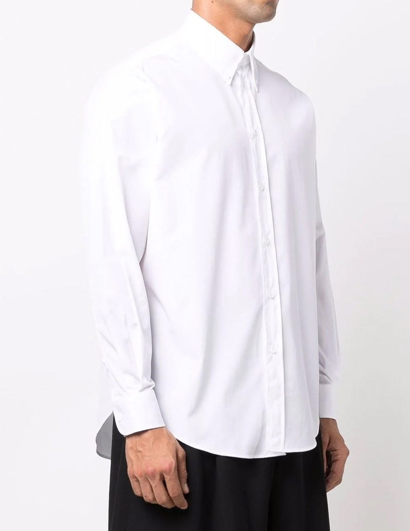 Camisa Moschino Couture con Logo en la Espalda  Blanca Hombre