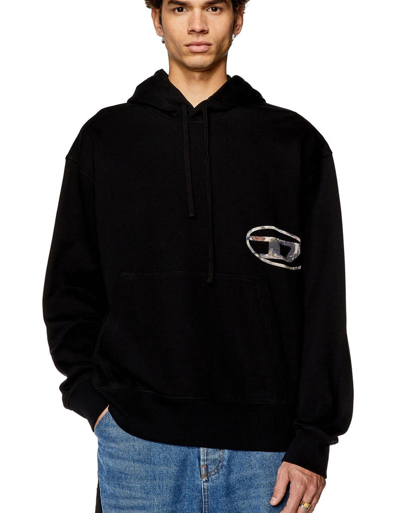 Sudadera con Capucha DIESEL S-Macs-L4 Negra Hombre