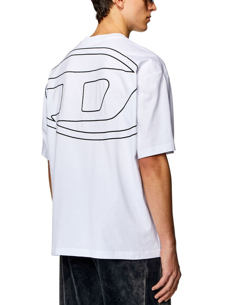 Camiseta DIESEL T-Boggy-Megoval-D Blanca Hombre