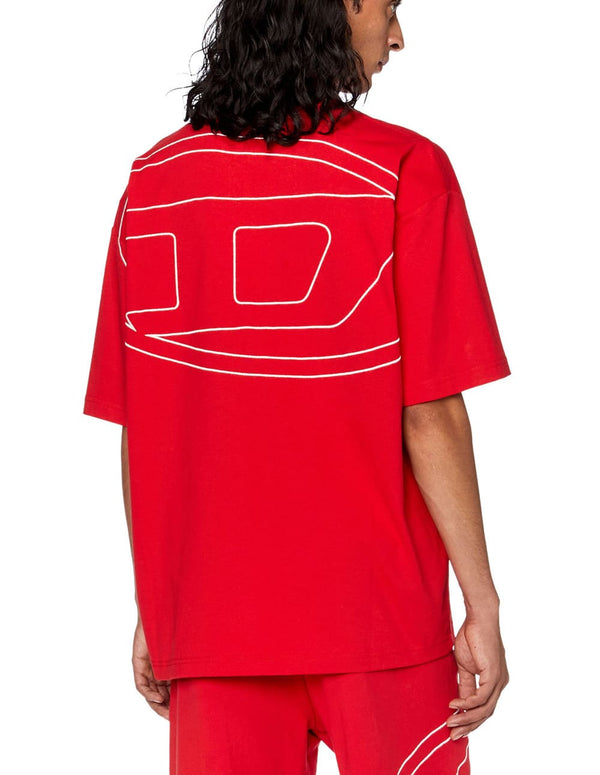 Camiseta DIESEL T-Boggy-Megoval-D Roja Hombre
