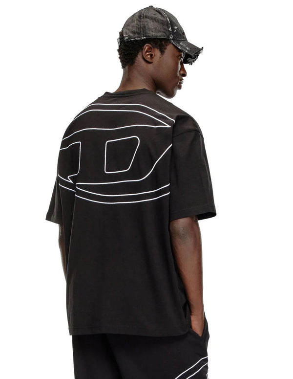 Camiseta DIESEL T-Boggy-Megoval-D Negra Hombre