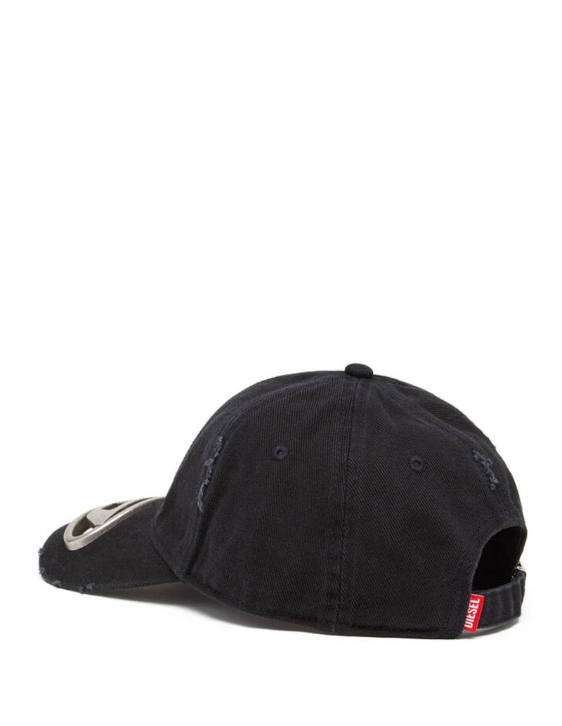 Gorra DIESEL con Placa Oval-D Metal Negra Unisex