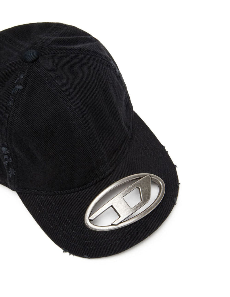Gorra DIESEL con Placa Oval-D Metal Negra Unisex