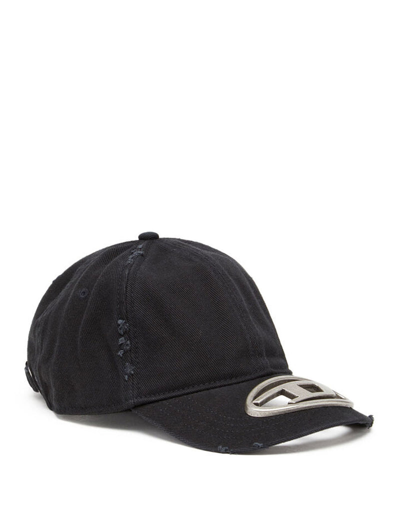 Gorra DIESEL con Placa Oval-D Metal Negra Unisex