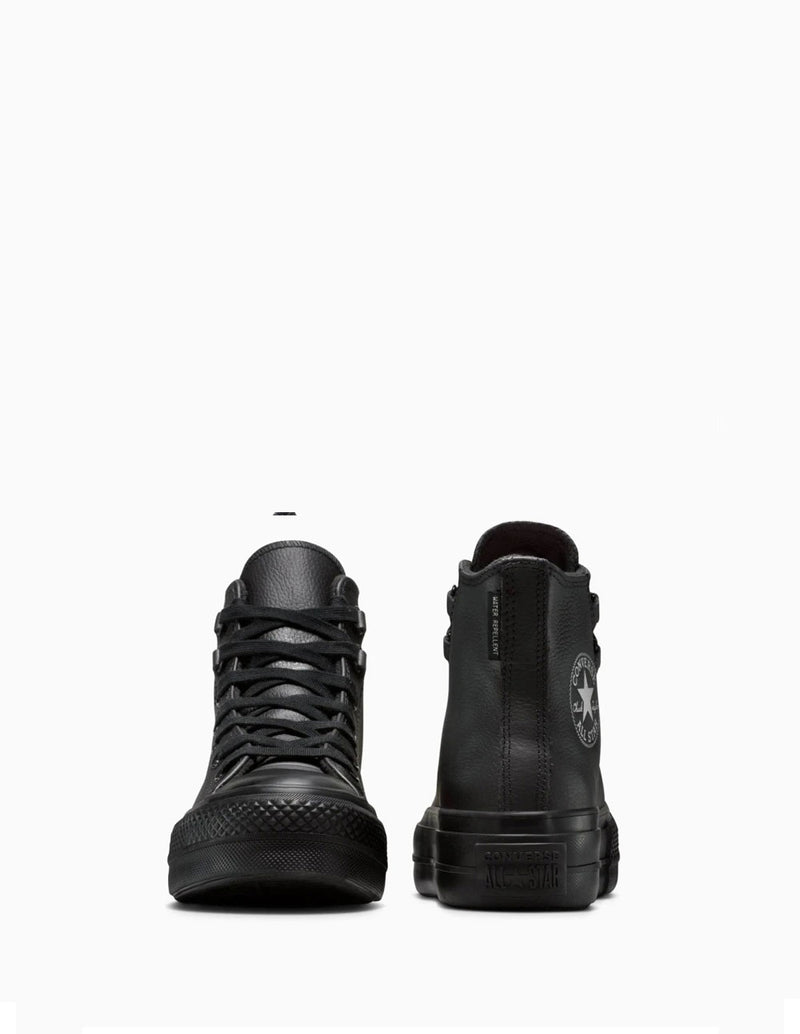 Converse Chuck Taylor All Star Lift Platform Leather Negras Mujer A12969C NEGRO
