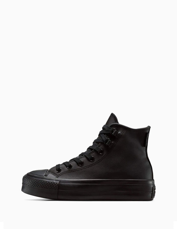Converse Chuck Taylor All Star Lift Platform Leather Negras Mujer A12969C NEGRO
