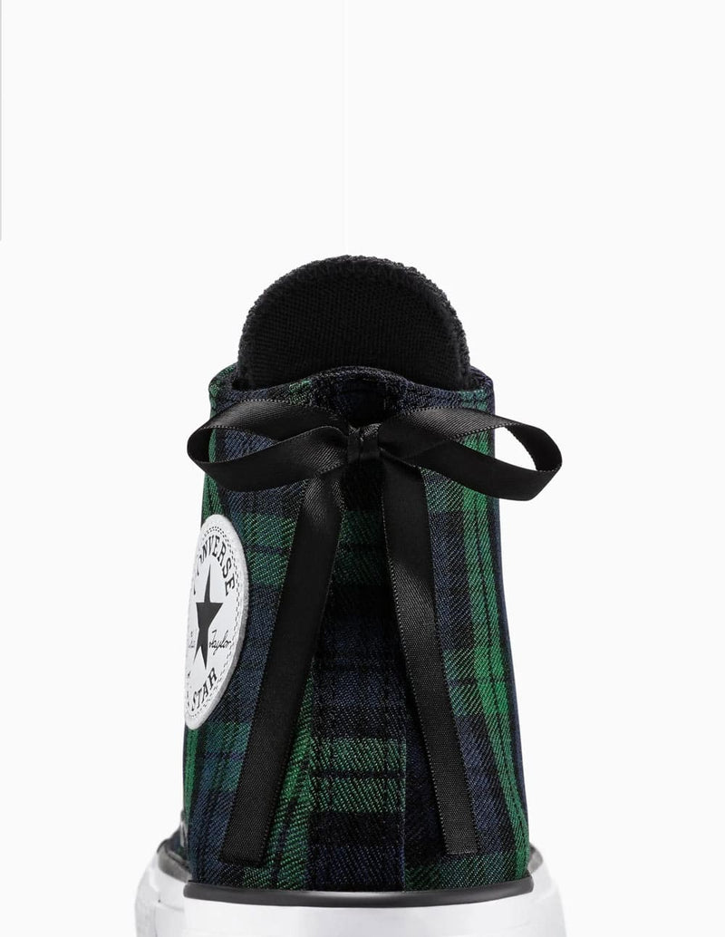 Converse Chuck Taylor All Star Lift Platform Plaid Verdes Mujer