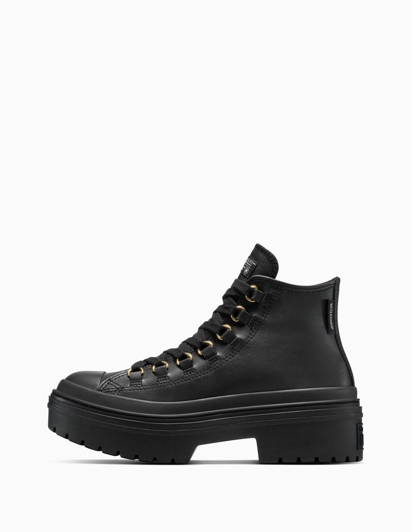 Converse Chuck Taylor All Star Lugged Heel Platform Leather Negras Mujer