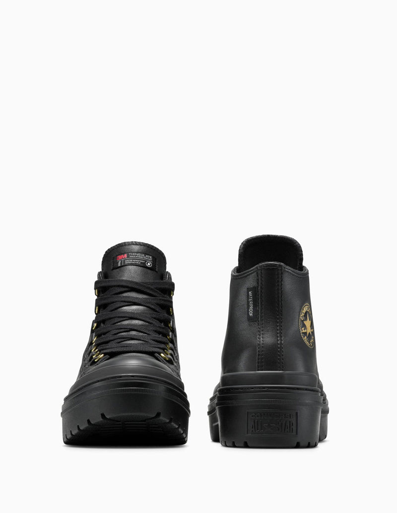 Converse Chuck Taylor All Star Lugged Heel Platform Leather Negras Mujer