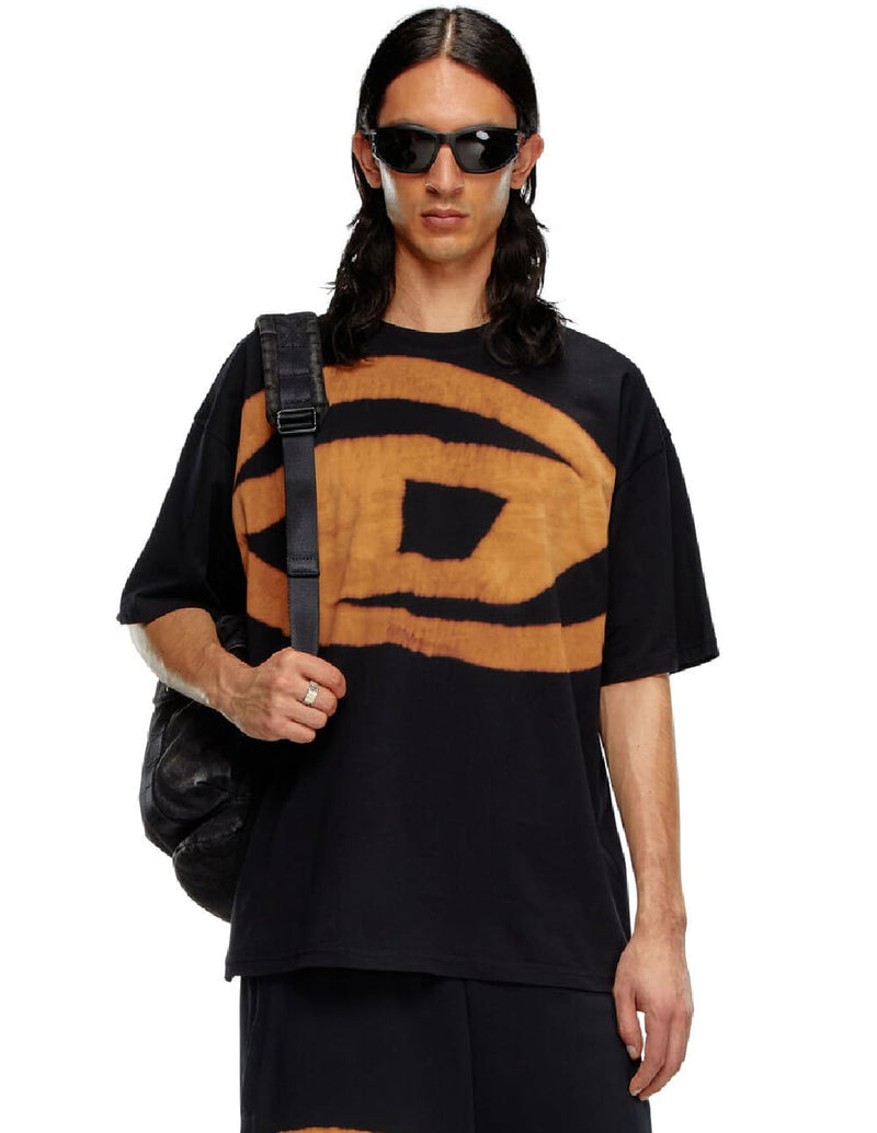 Camiseta DIESEL Logo Oval D Negra Hombre