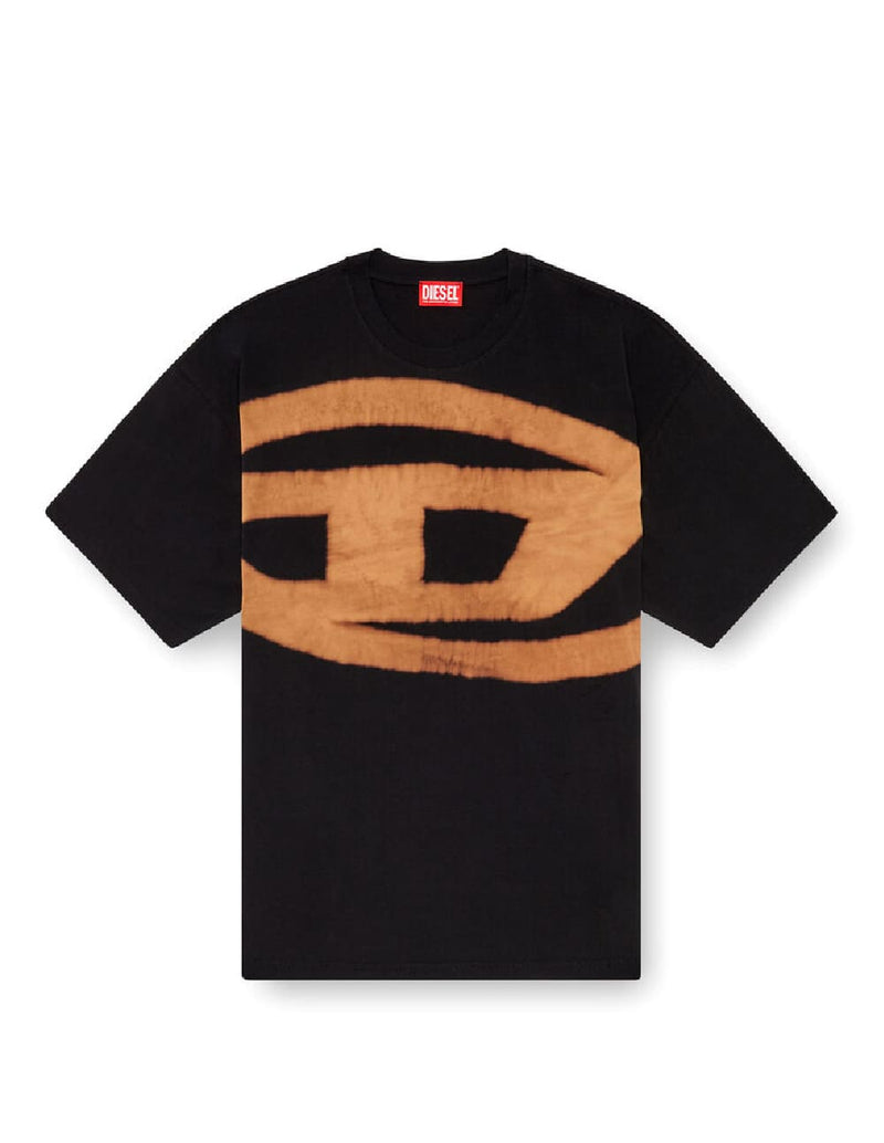 Camiseta DIESEL Logo Oval D Negra Hombre