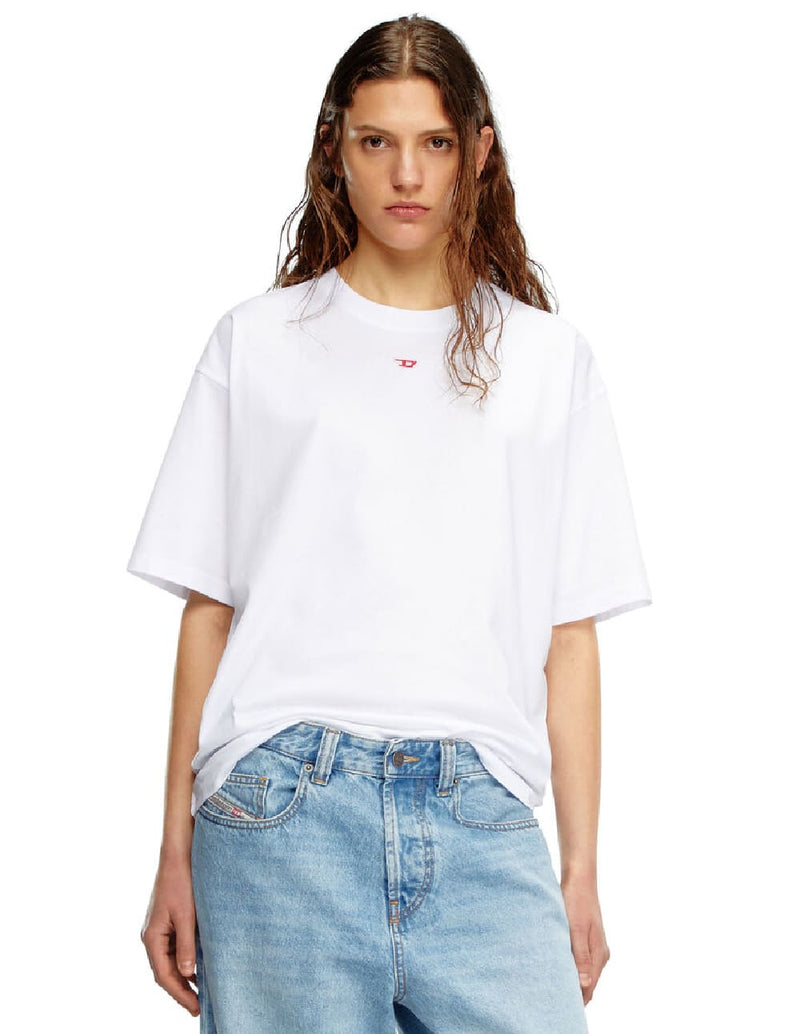 Camiseta DIESEL con Parche Blanca Unisex A149290GRAI-100 BLANCO