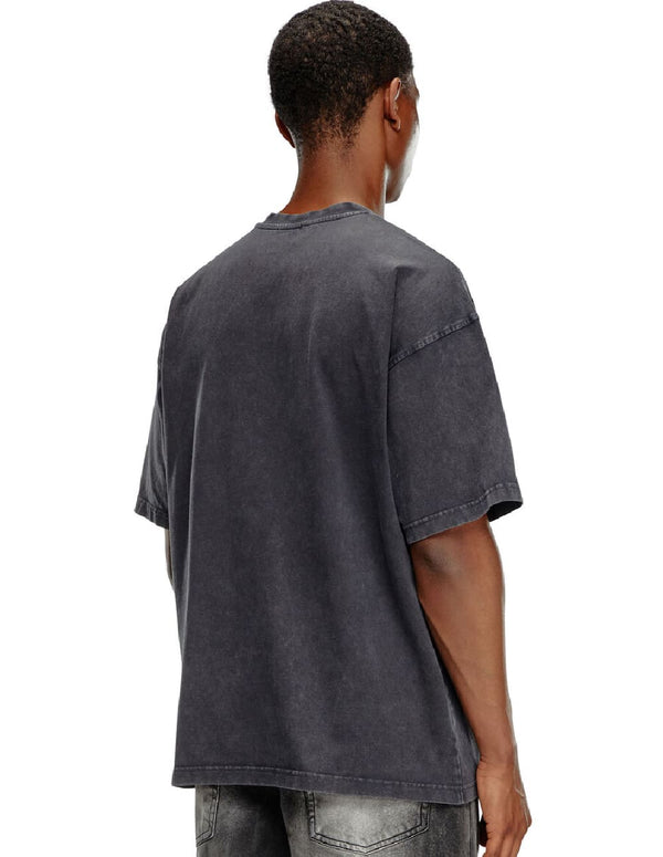 Camiseta DIESEL con Estampado Oval D Negra Hombre