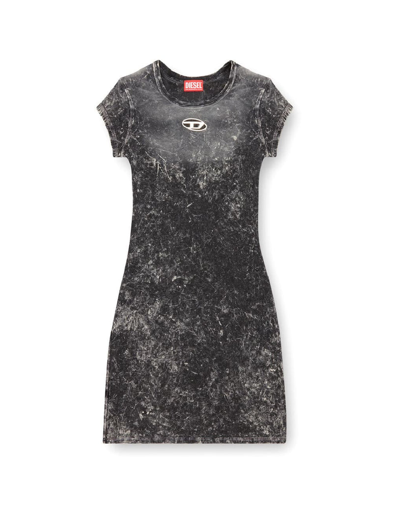 Vestido DIESEL Elástico con Logo Negro Mujer