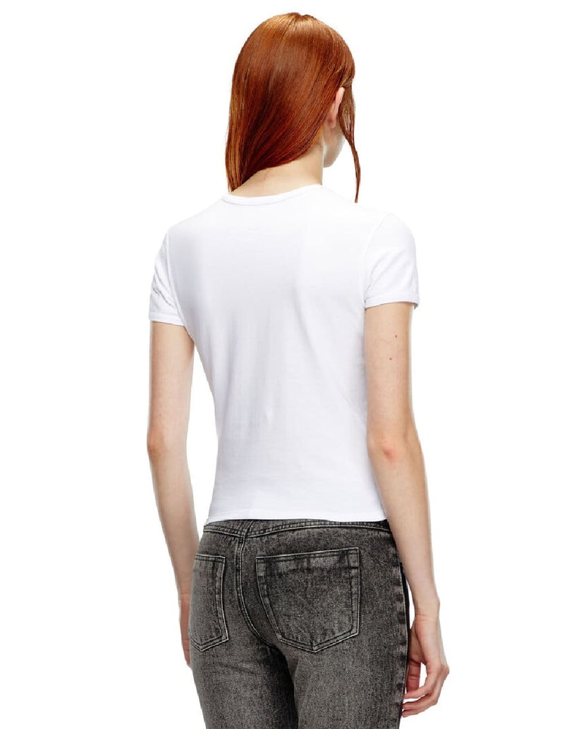 Camiseta DIESEL con Oval D Blanca Mujer