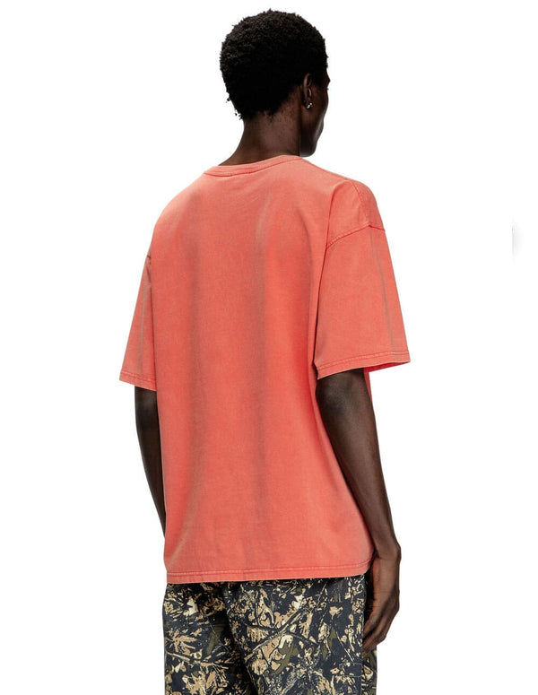 Camiseta DIESEL Logo Oval-D Naranja Hombre