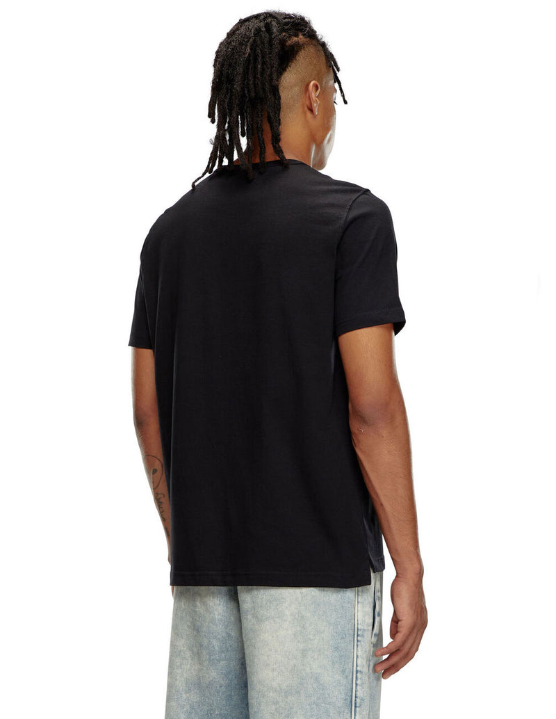 Camiseta DIESEL con Logo Oval-D Negra Hombre