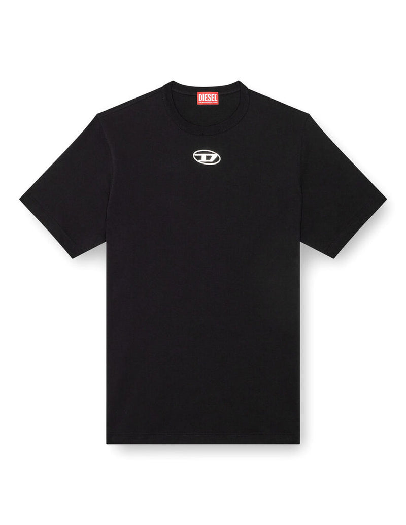 Camiseta DIESEL con Logo Oval-D Negra Hombre