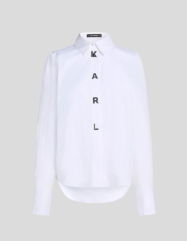 Camisa Karl Lagerfeld con Letras Blanca Mujer