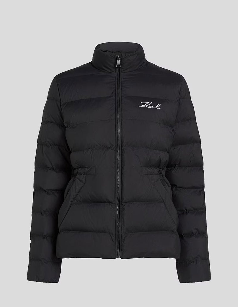 Chaqueta Acolchada Karl Lagerfeld Signature Negra Mujer