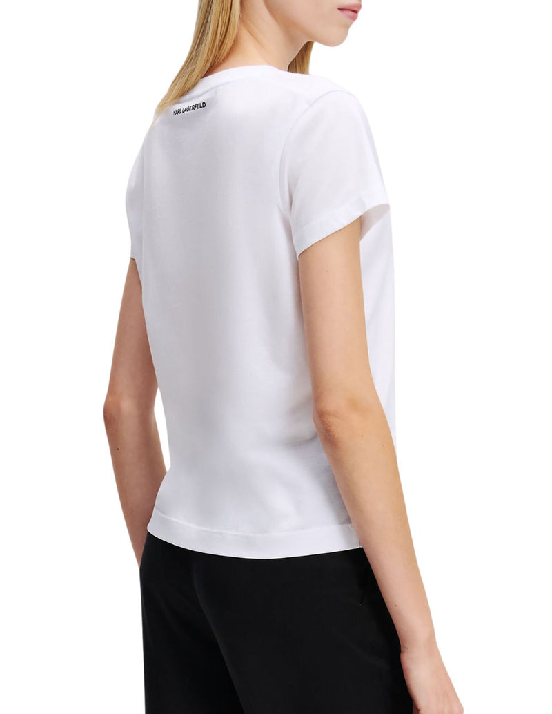 Camiseta Karl Lagerfeld Heart Blanca Mujer