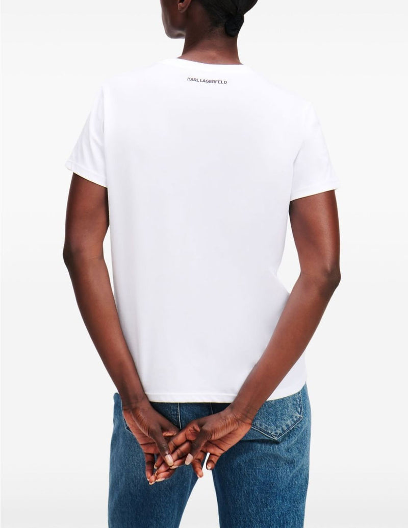 Camiseta Karl Lagerfeld Ikon Rs Duo Blanca Mujer