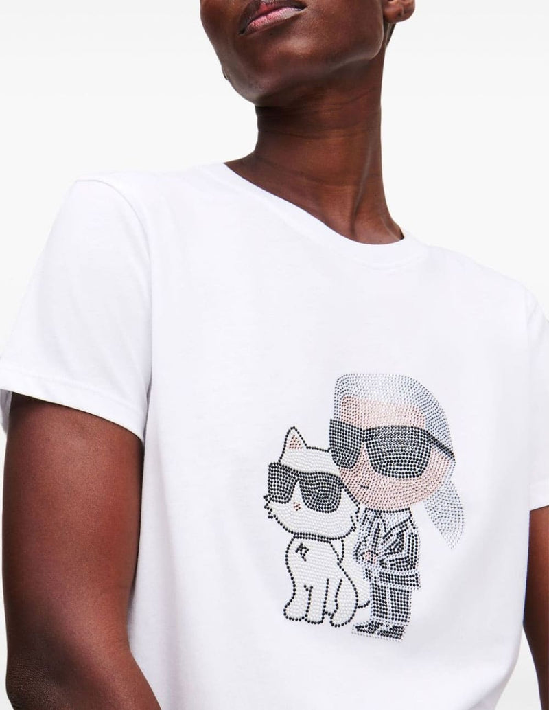 Camiseta Karl Lagerfeld Ikon Rs Duo Blanca Mujer