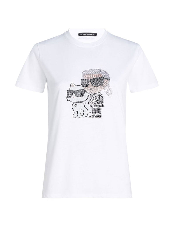 Camiseta Karl Lagerfeld Ikon Rs Duo Blanca Mujer