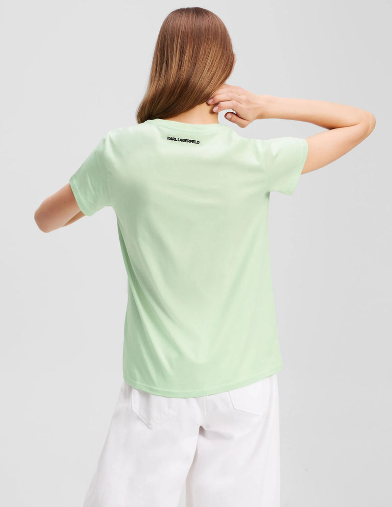 Camiseta Karl Lagerfeld Ikon Rs Duo Verde Mujer