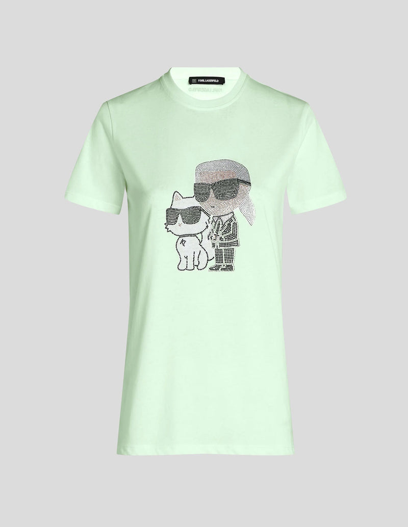Camiseta Karl Lagerfeld Ikon Rs Duo Verde Mujer
