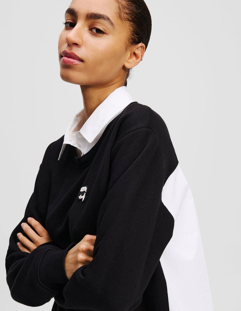 Sudadera Karl Lagerfeld Ikon Negra Mujer