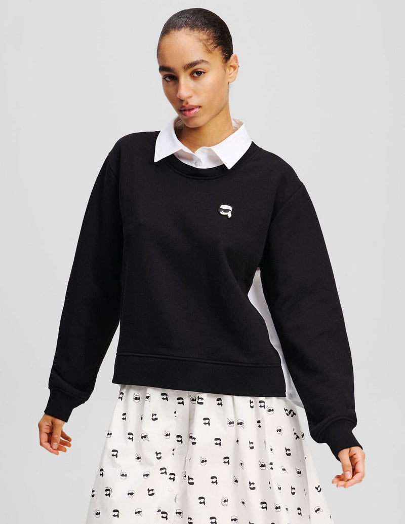 Sudadera Karl Lagerfeld Ikon Negra Mujer