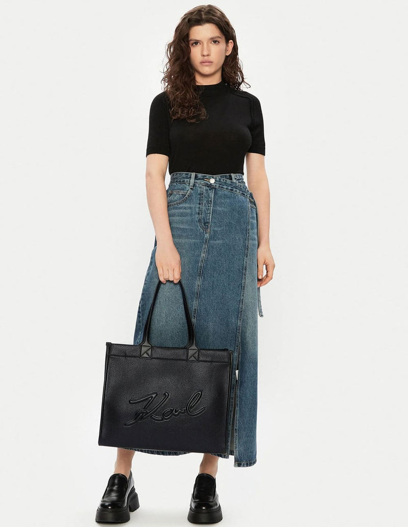 Bolso Karl Lagerfeld con Logo Negro Mujer 40 x 32 x 15